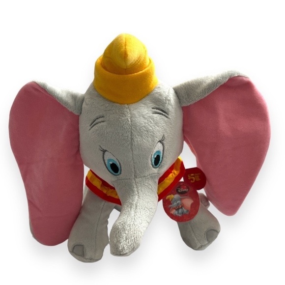 Disney Dumbo Grey Circus Elephant Stuffed Baby‎ Animal Plushie Stuffie Toy - Picture 4 of 5